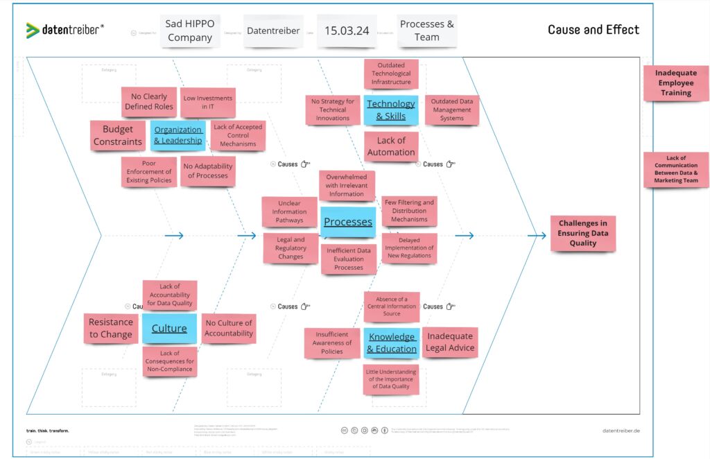 Categorization and clustering on the Cause-Effect Canvas by Datentreiber.